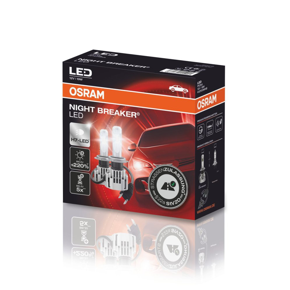 LED Крушка OSRAM, H7, 12V, 19W, PX26d, NIGHT BREAKER LED, 6000K, 2 броя НАЙ-НИСКА ЦЕНА В БЪЛГАРИЯ LED Крушка OSRAM, H7, 12V, 19W, PX26d, NIGHT BREAKER LED, 6000K, 2 броя НАЙ-НИСКА ЦЕНА В БЪЛГАРИЯ